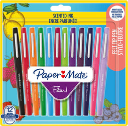 Paper Mate Flair geurende viltstiften | diverse zondagse brunchgeuren en kleuren | mediumpunt (0,7 mm) | 12 stuks