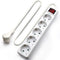 Ewent EW3955 - Stekkerdoos - 5x platte stekker met kinderbeveiliging - Wit