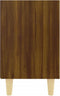 vidaXL - Nachtkastje - met - houten - poten - 40x30x50 - cm - bruin - eikenkleur