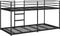 vidaXL - Stapelbed - zonder - matras - 100x190 - cm - staal - zwart
