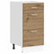 vidaXL - Onderkast - 40x46x81,5 - cm - bewerkt - hout - artisanaal - eikenkleur
