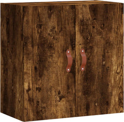 vidaXL - Wandkast - 60x31x60 - cm - bewerkt - hout - gerookt - eikenkleurig
