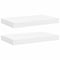 vidaXL - Wandschappen - zwevend - 40x23,5x3,8 cm - MDF - wit (2 stuks)