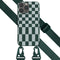 Selencia Hoesje Geschikt voor iPhone 13 Pro Max Hoesje Met Koord - Selencia Siliconen design hoesje met afneembaar koord - Groen / Irregular Check Green