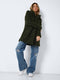 NOISY MAY NMGABI L/S JACKET - Dames Teddy Jas - Halflang met drukknoop - Donkergroen - Maat S