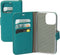 Mobiparts iPhone 13 Pro - Wallet Case - Saffiano motief - Turquoise