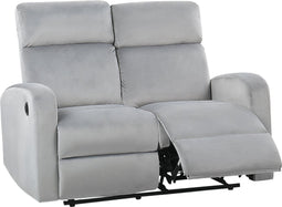 VERDAL - Tweezitsbank - Lichtgrijs - Fluweel