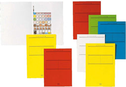 Dossiermap Secolor folio 3 klep 100% gerecycled karton 250 gr rood