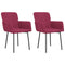 Eetkamerstoelen 2 st fluweel wijnrood