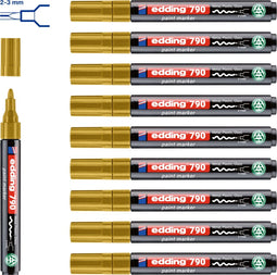 edding 790 - lakmarker - ronde punt 2-3 mm - goud (10 stuks)