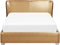 PARIS - Tweepersoonsbed LED - Goud - 140 x 200 cm - Leer