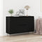 vidaXL - Dressoir - Zwart - Eiken - 101,5x35x70 - cm - Bewerkt - Hout