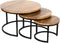 Boltze Tafel Lapjo 3 dlg. Set 3 Salontafel H 30-50 cm B 25-35 cm Mango Mangifera indica