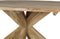 HSM Collection Ovale eettafel met kruispoot - 220x110 cm - blank - teak