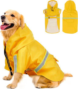 Dutchwide Hondenjas - Regenjas Hond - Waterafstotend - Geel - Maat S