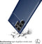 iMoshion Hoesje Geschikt voor Samsung Galaxy S22 Ultra Hoesje Siliconen - iMoshion Carbon Softcase Backcover - Blauw
