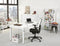 4 poots slinger verstelbaar bureau zit/zit kubus breed 160cm diep 80cm bladkleur logan eiken framekleur aluminium (ral9006)