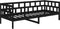 vidaXL - Slaapbank - massief - grenenhout - zwart - 90x200 - cm