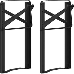 vidaXL - Bierbank - Poot - 2 - stuks - Opvouwbaar - Zwart - Gepoedercoat - Staal