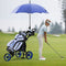 COSTWAY Golftrolley - Inklapbaar golfcaddy - Verstelbare handgreep en zitting - Aluminium