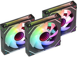 Mars Gaming MF-LINKFINITY - Ventilator 120mm - 3x Fluid Bearing - Zwart (3-pack)