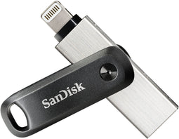 SanDisk iXpand Go - USB-stick 64GB - Apple Lightning USB 3.2 - Zilver