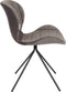 Zuiver OMG Velvet Eetkamerstoelen Grijs - Set van 2