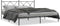 vidaXL - Bedframe - met - hoofdbord - metaal - zwart - 180x200 - cm