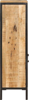 vidaXL - Badkamerkast - 40x27x90 - cm - massief - mangohout - en - ijzer