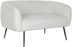 Sofa DKD Home Decor Zwart Greige Schuim Hout Metaal Fluweel Scandi 129 x 75 x 73 cm
