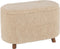 J-Line Poef Opslag Teddy Polyester Beige