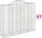 vidaXL - Schanskorven - 7 - st - gewelfd - 200x50x160/180 - cm - ijzer