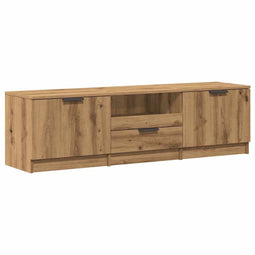 vidaXL - Tv-meubel - 140x35x40 - cm - bewerkt - hout - artisanaal - eikenkleur