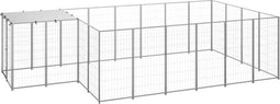 vidaXL - Hondenkennel - 8,47 - m² - staal - zilverkleurig