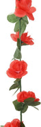 Kerstslingers met bloemen 6 st 250 cm lente rood