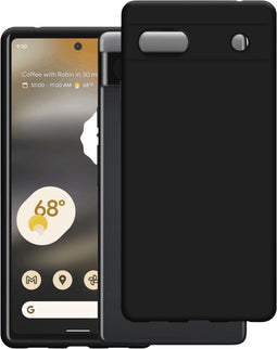 Google Pixel 6a - Back Cover - TPU met anti-slip - Zwart