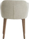 Blaine eetkamerstoel - beige+hout donkerbruin