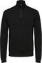 SELECTED HOMME SLHBERG - Gebreide pullover - Hoge hals - Halve ritssluiting - Maat S