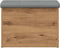 vidaXL - Opbergbankje - 62x42x45 - cm - bewerkt - hout - artisanaal - eikenkleur