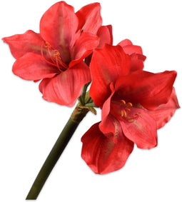 Silk-ka Kunstbloem-Zijde Amaryllis Steel Rood 73 cm