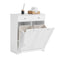 SoBuy BZR33-II-W - Badkamerkast - 2 lades 2 wasmanden 45 liter - Wit