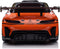 Elektrische kinderauto - oranje - Mercedes AMG GT3 - draaibaar stuur - veiligheidsgordels