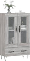 vidaXL - Hoge - kast - 69,5x31x115 - cm - bewerkt - hout - grijs - sonoma - eikenkleurig