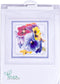 Thea Gouverneur - Borduurpakket met telpatroon - 435A - Voorgesorteerde DMC Garens - Viooltjes - Aida - 34 cm x 34 cm - DIY Kit