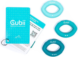 Cubii JR1, Bureaufiets Deskbike Paars + 3-delige Squishii Handtrainer set – 8 weerstandsniveaus - Beentrainer Compacte crosstrainer Desk Bike Bewegingstrainer met CD-monitor - Hometrainer klein