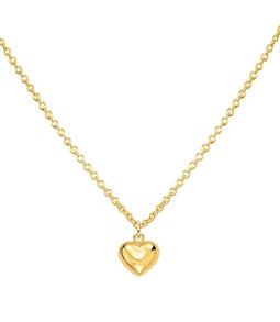 Glow - Ketting met hanger - Hartje 14x13mm - Goud (14 kt) - 42 cm