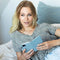 Selencia Galaxy S20 - Echt Lederen Bookcase - 3 Pashouders - Lichtblauw