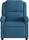 Fauteuil verstelbaar fluweel blauw