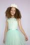 Le Chic SYMPHONY C212-5834 - Meisjes Jurk - Mouwloos bovenlijfje van kant - Maat 110
