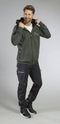 TERRAX WORKWEAR - Sweatjacket met Capuchon - Reflecterende strepen - Groen/Zwart - Maat L